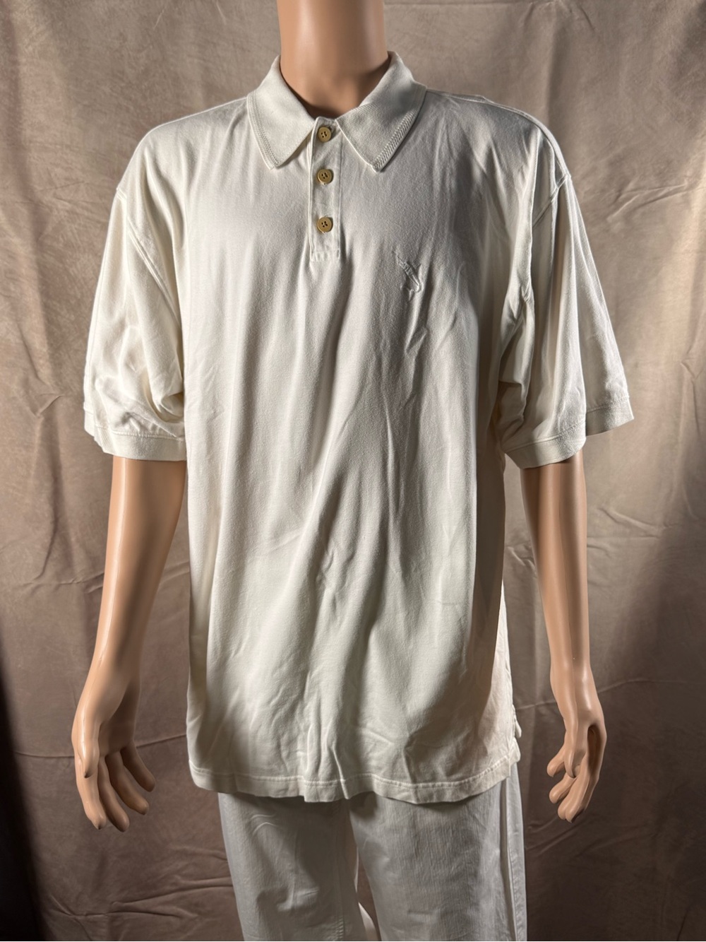 Men's Ivory Short-Sleeve Polo - Classic Everyday Style